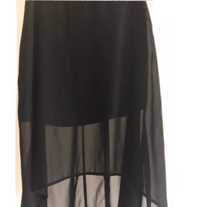 FLOWY BLACK SKIRT- 2 layers